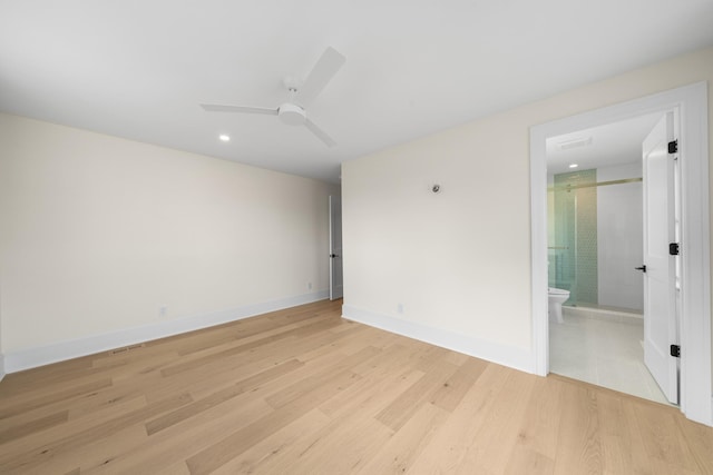 188 34th St, Avalon, NJ 08202 - spare room featuring light wood-type flooring, ceiling fan, and recessed lighting