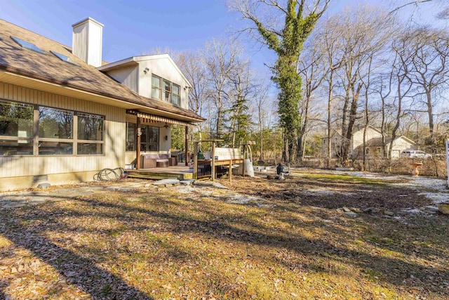 6 Rabbit Run, North Cape May, NJ 08204 - view of yard featuring a wooden deck