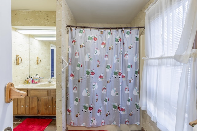 6 Rabbit Run, North Cape May, NJ 08204 - bathroom with vanity and a shower with shower curtain