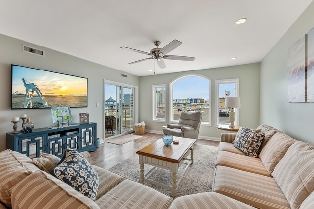 415 E Heather Rd Unit 105, Wildwood Crest, NJ 08260 - dining space featuring wood finished floors, a chandelier, baseboards, and recessed lighting