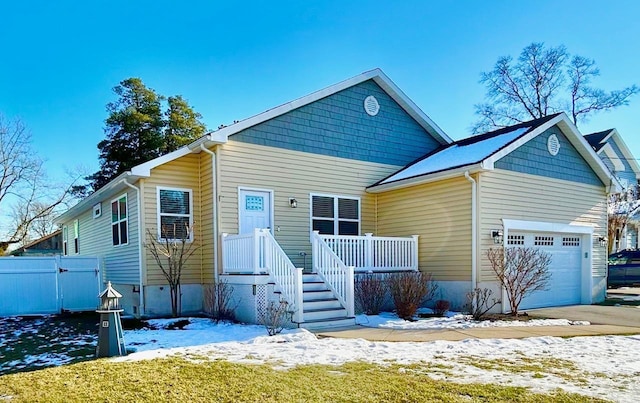 view of front of home featuring a garage