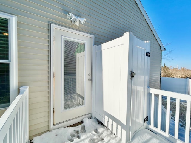 view of doorway to property