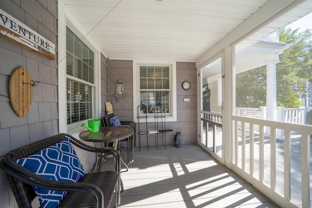 view of sunroom