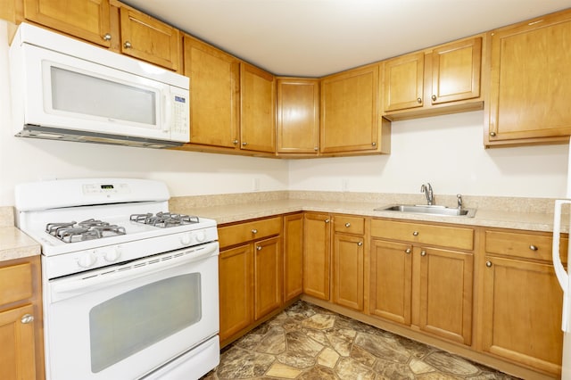342 S Rte 47, Cape May Court House, NJ 08210 - kitchen featuring white appliances, light countertops, and a sink