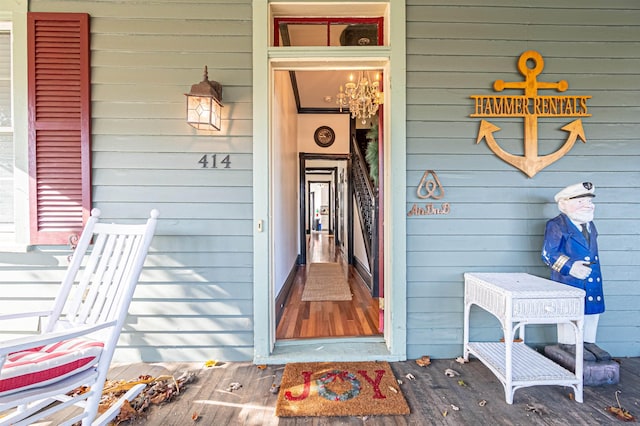 view of doorway to property