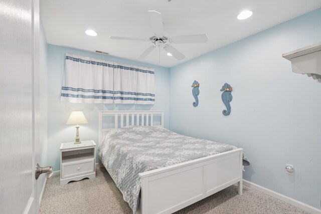 410 E Orchid Rd Unit 202, Wildwood Crest, NJ 08260 - carpeted bedroom featuring recessed lighting and ceiling fan