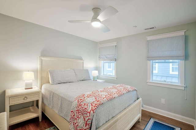 885 21st St W, Unit West, Avalon, NJ 08202 - bedroom with wood finished floors and ceiling fan
