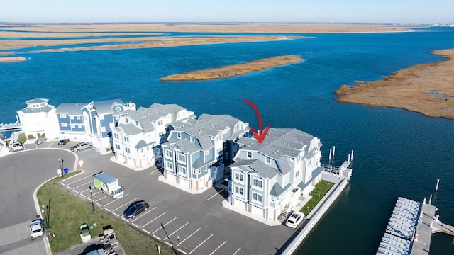 885 21st St W, Unit West, Avalon, NJ 08202 - aerial perspective of suburban area featuring a large body of water