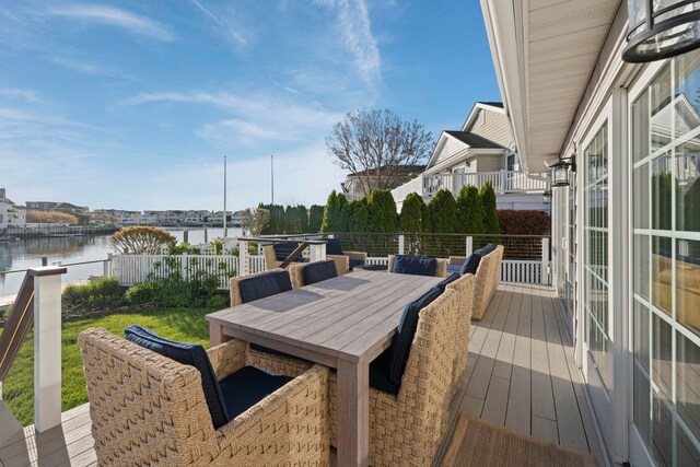 19 Flamingo Dr, Avalon, NJ 08202 - wooden terrace with a water view