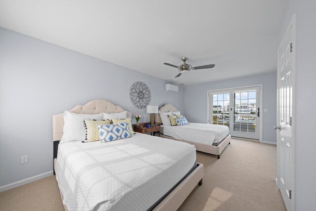 19 Flamingo Dr, Avalon, NJ 08202 - carpeted bedroom featuring access to exterior and ceiling fan
