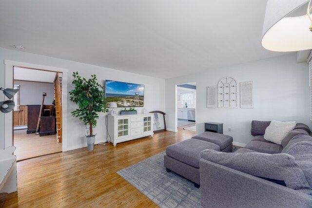 103 Bate Ave, Lower Township, NJ 08204 - living room with hardwood / wood-style floors and a baseboard radiator