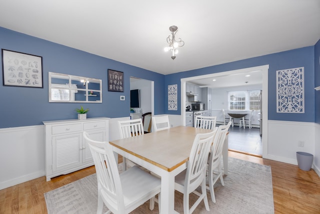 103 Bate Ave, Lower Township, NJ 08204 - dining room featuring light hardwood / wood-style floors and a notable chandelier