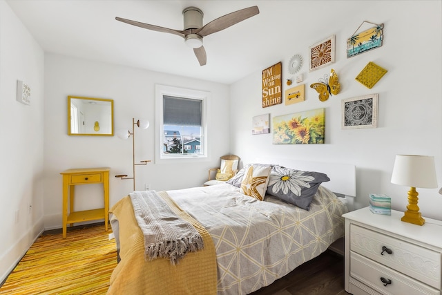 7749 Dune Dr, Avalon, NJ 08202 - bedroom with wood finished floors, a ceiling fan, and baseboards