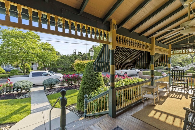127 Myrtle Ave, West Cape May, NJ 08204 - deck with a ceiling fan