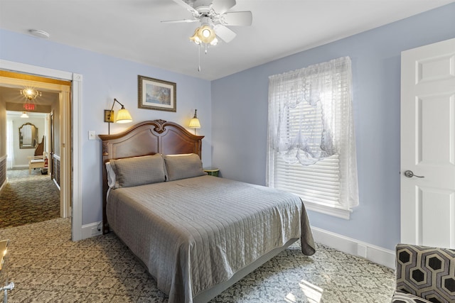 127 Myrtle Ave, West Cape May, NJ 08204 - carpeted bedroom with baseboards and ceiling fan