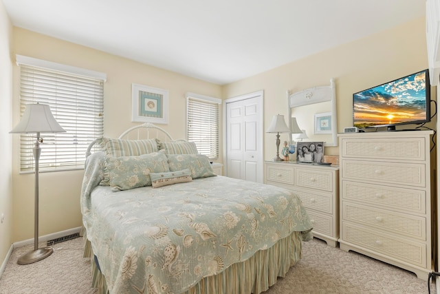 280 79th St Unit 4, Avalon, NJ 08202 - bedroom with light colored carpet, a closet, and baseboards