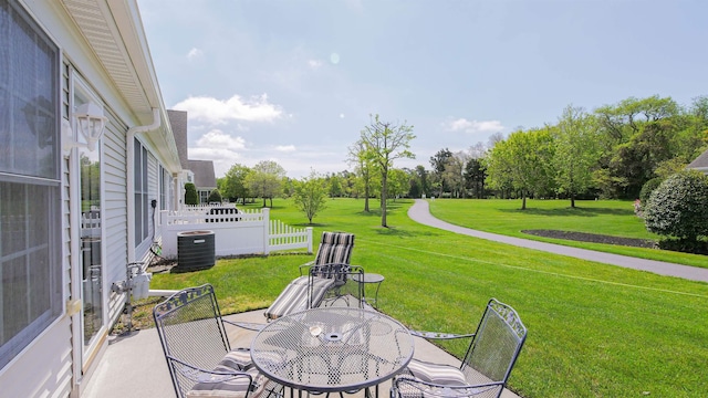 view of patio / terrace featuring cooling unit