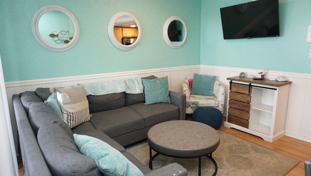 living room featuring hardwood / wood-style flooring