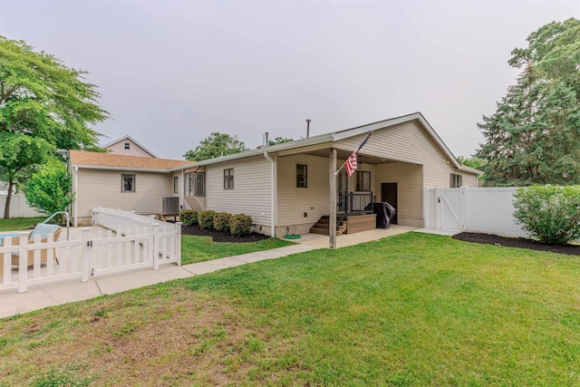 963 Tecumseh Rd, Erma, NJ 08204 - rear view of house with a gate, central AC, and crawl space