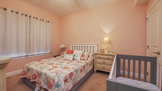 view of carpeted bedroom