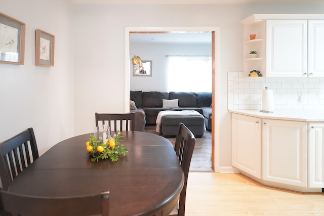 dining room featuring light wood-style flooring