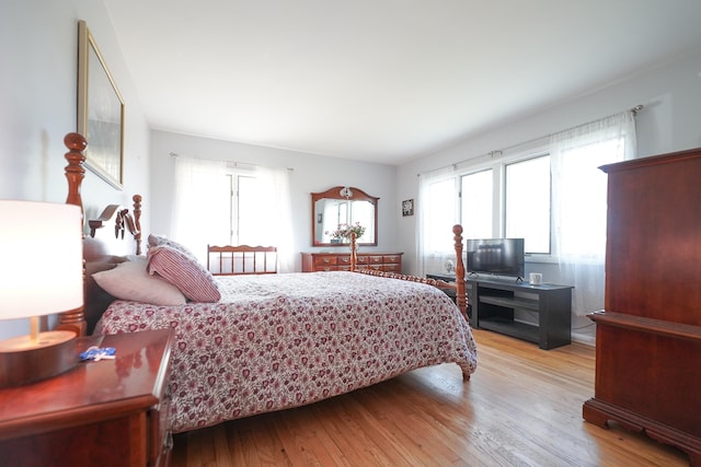 bedroom featuring wood finished floors