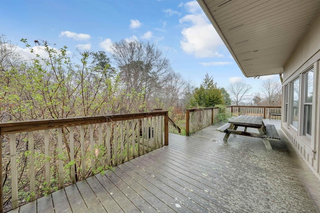 view of wooden terrace