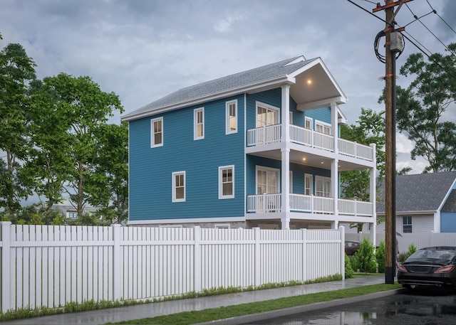 exterior space with a balcony