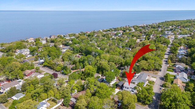 401 Fern Rd, Cape May Beach, NJ 08251 - aerial overview of property's location with nearby suburban area and a large body of water