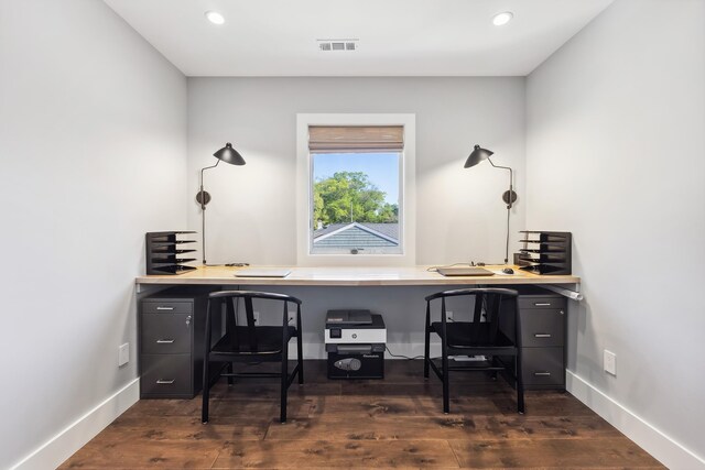 401 Fern Rd, Cape May Beach, NJ 08251 - office space featuring dark wood finished floors, baseboards, and recessed lighting