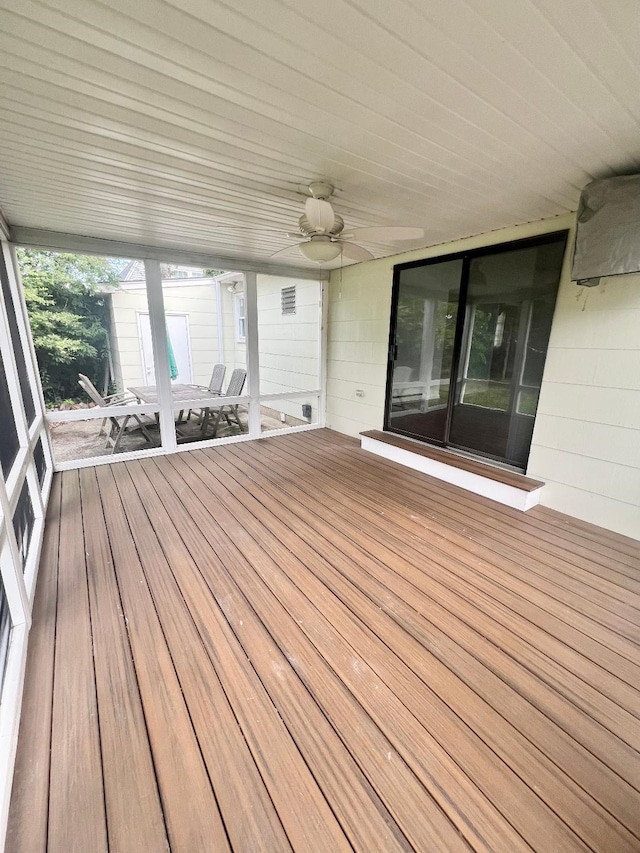 106 Cedardale Ave, Villas, NJ 08251 - wooden terrace featuring a ceiling fan