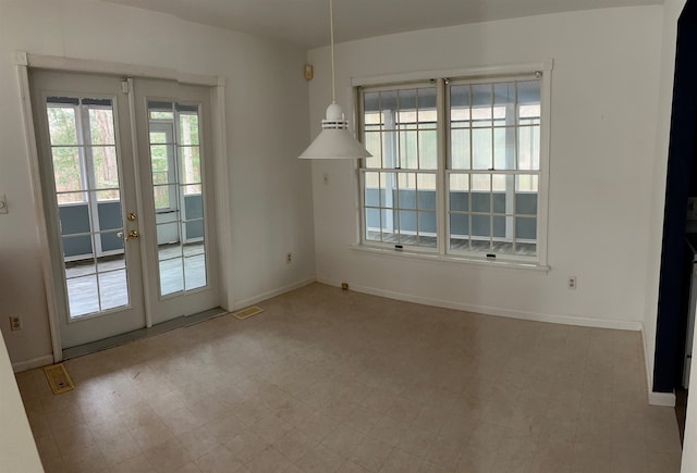 48 Secluded Ln, Rio Grande, NJ 08242 - unfurnished dining area featuring baseboards and french doors