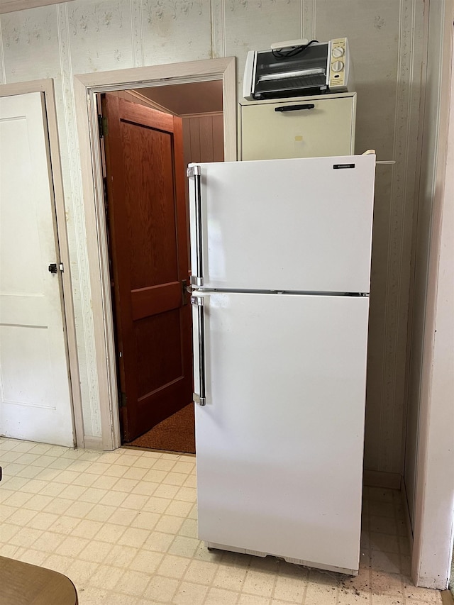 149 E Florida Ave, Villas, NJ 08251 - kitchen featuring freestanding refrigerator and light floors