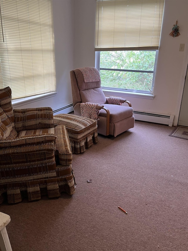 149 E Florida Ave, Villas, NJ 08251 - living area with a baseboard heating unit and carpet