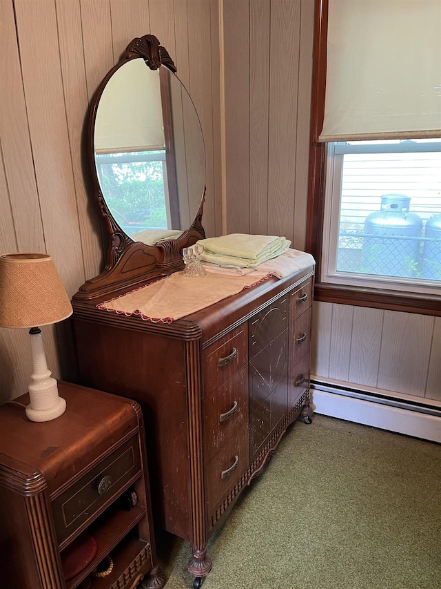 149 E Florida Ave, Villas, NJ 08251 - bedroom featuring a baseboard radiator and wood walls