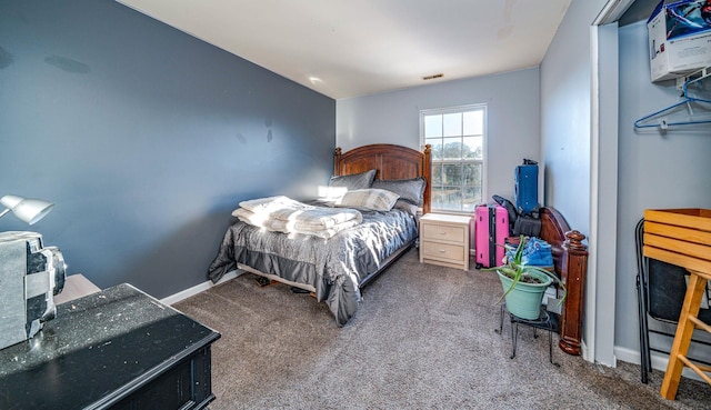 view of carpeted bedroom