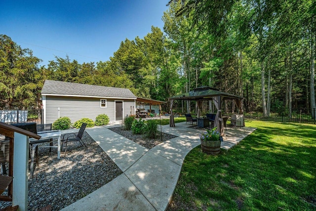 1731 Rte 47, Eldora, NJ 08270 - view of yard featuring a gazebo, a patio area, and outdoor dining area