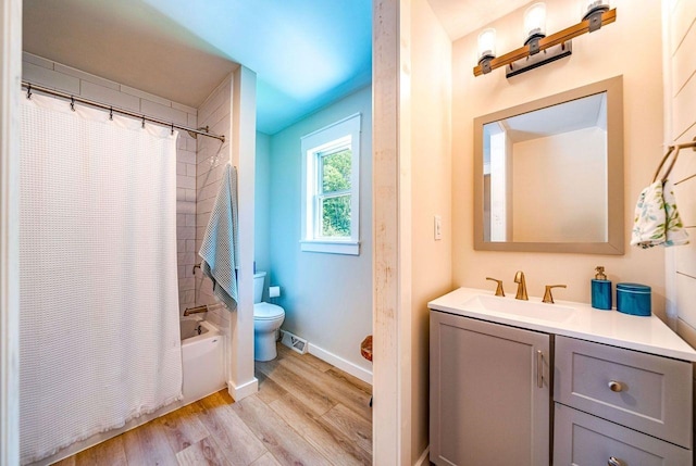 1731 Rte 47, Eldora, NJ 08270 - full bathroom with wood finished floors, vanity, and shower / tub combo with curtain