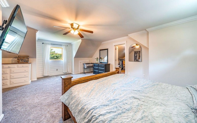 1731 Rte 47, Eldora, NJ 08270 - bedroom with ornamental molding, carpet flooring, and ceiling fan