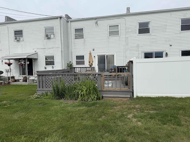 1964 E Oak Rd, Vineland, NJ 08360 - rear view of property with a wooden deck and a yard