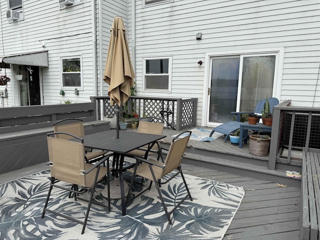 1964 E Oak Rd, Vineland, NJ 08360 - deck featuring outdoor dining space, central air condition unit, and cooling unit