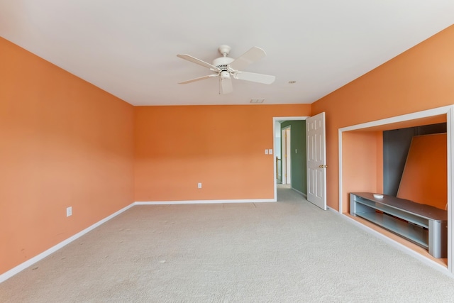 702 Turnberry Ct Unit C0031, Swainton, NJ 08210 - unfurnished living room featuring a ceiling fan, carpet flooring, and baseboards