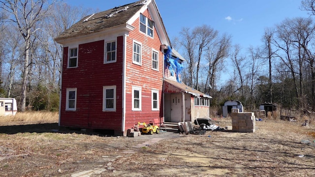 view of home's exterior featuring entry steps