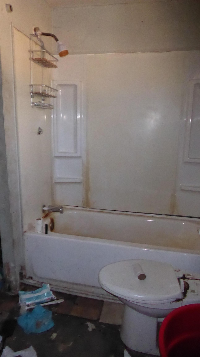 full bath featuring  shower combination and toilet