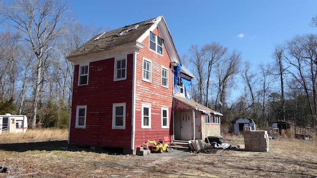 view of home's exterior with entry steps