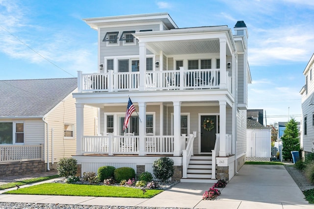 view of front of home with a porch