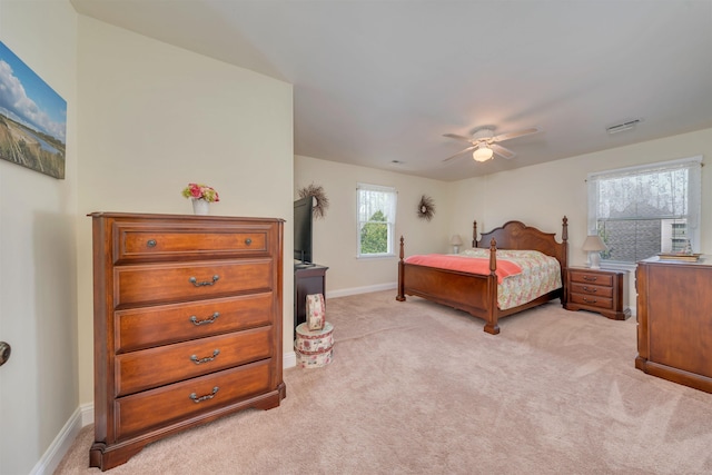 119 Stevens St, West Cape May, NJ 08204 - bedroom featuring light carpet and a ceiling fan