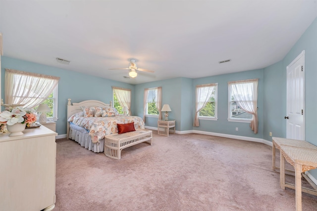 119 Stevens St, West Cape May, NJ 08204 - bedroom featuring light colored carpet and ceiling fan