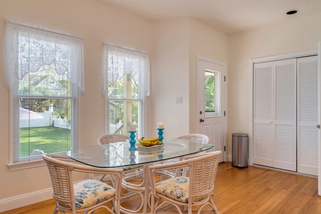 119 Stevens St, West Cape May, NJ 08204 - dining area with healthy amount of natural light and light wood-style floors