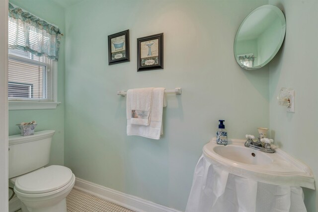 119 Stevens St, West Cape May, NJ 08204 - half bath featuring toilet and tile patterned flooring